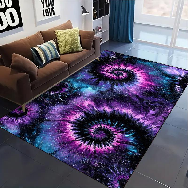 Ковер tie-dye для гостиной, спальни, дома, украшение для дивана, детский игровой нескользящий коврик