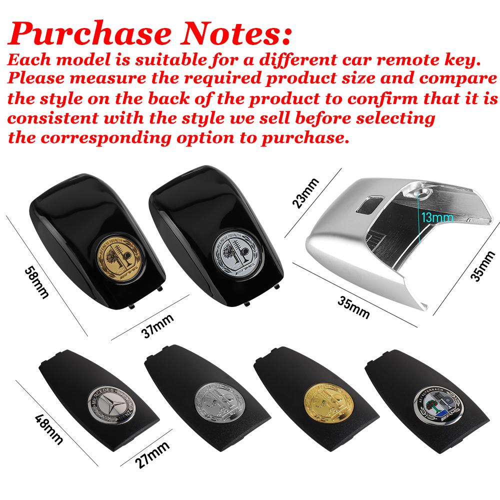 3D AMG Badge Key Cover Car Remote Key Shell Refit Sticker For Mercedes Benz C260L E320L GLE350 AMG E C Class GLA GLA E200L E300L