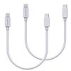 Lot 2 Cables 20cm USB-C Lightning Charger White for iPhone 12 / 12 MINI / 12 PRO / 12 PRO MAX /11/11 PRO/11 PRO MAX/SE Phonillico