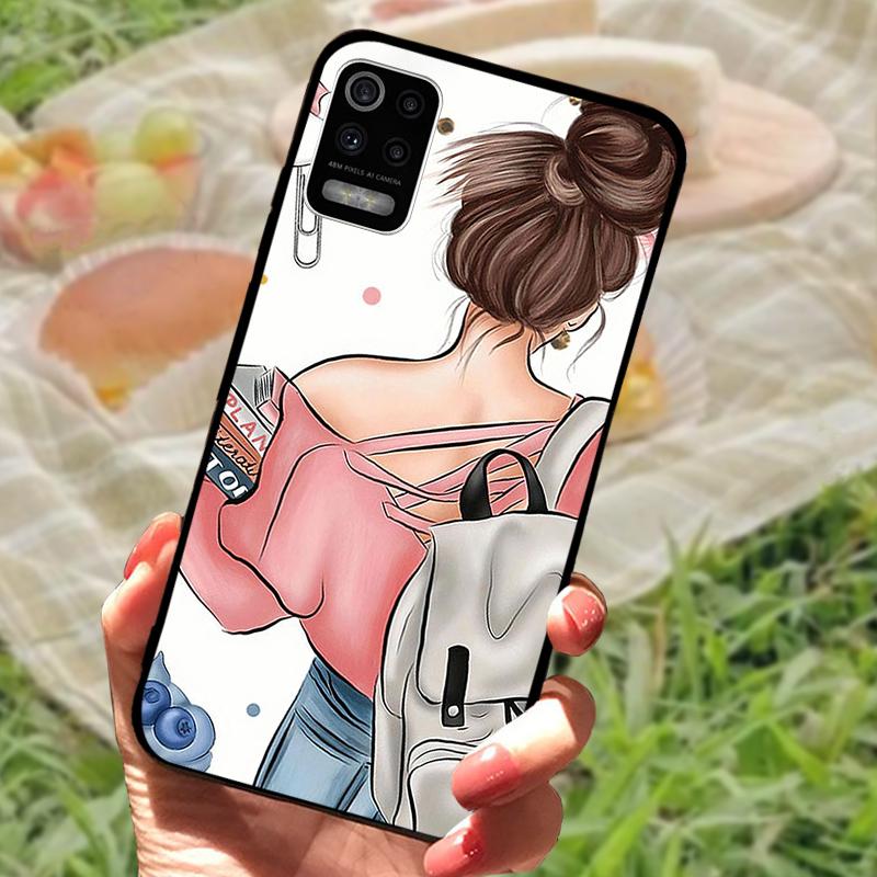 For LG K52 Q52 K62 4G Case Silicone Soft TPU Black Bumper Cover For LG K62+ Coque K62 Plus 4G Fashion Phone Protective Fundas