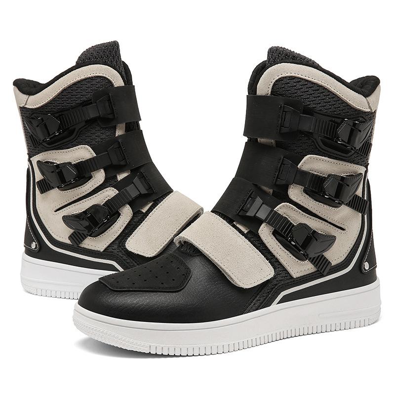 And New Style Large Size Loose High-top Motorcycle Boots Casual Road Riding Boots Racing Boots Riders Outdoor Riding Shoes