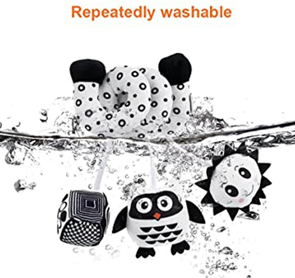 Спиральные плюшевые игрушки для автокресла, игрушки для кроватки, спиральная игрушка для занятий спортом, встроенное устройство BB, погремушка и звуковой ящик, сенсорная игрушка для новорожденных, лучший подарок на 0, 3, 6, 9, 12 месяцев