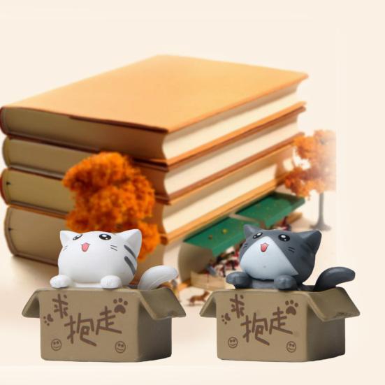Кошачьи фигурки Изысканные Милые Садовые куклы Твердая модель Креативный микроландшафт
