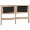 Headboard in Brown and Dark Grey 140 cm Solid Pine Wood