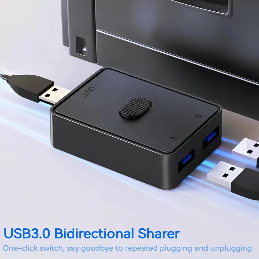 USB 3.0 коммутатор KVM-переключатель 1x2/2x1 двунаправленный общий контроллер-разветвитель для компьютера ноутбука клавиатура мышь принтер