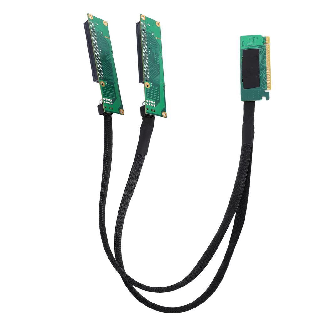 Кабель-адаптер PCIe 4.0 X16 на SFF 8654 X2 Высокопроизводительный PCIe 4.0 на SFF 8654 Сплит-удлинитель для компьютерных материнских плат