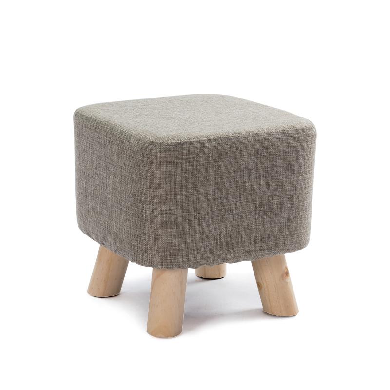 1 шт. Эластичный чехол для оттоманки Однотонный тканевый чехол для табурета Квадратный чехол для подставки для ног Всеобъемлющий Противоскользящий чехол для пуфика