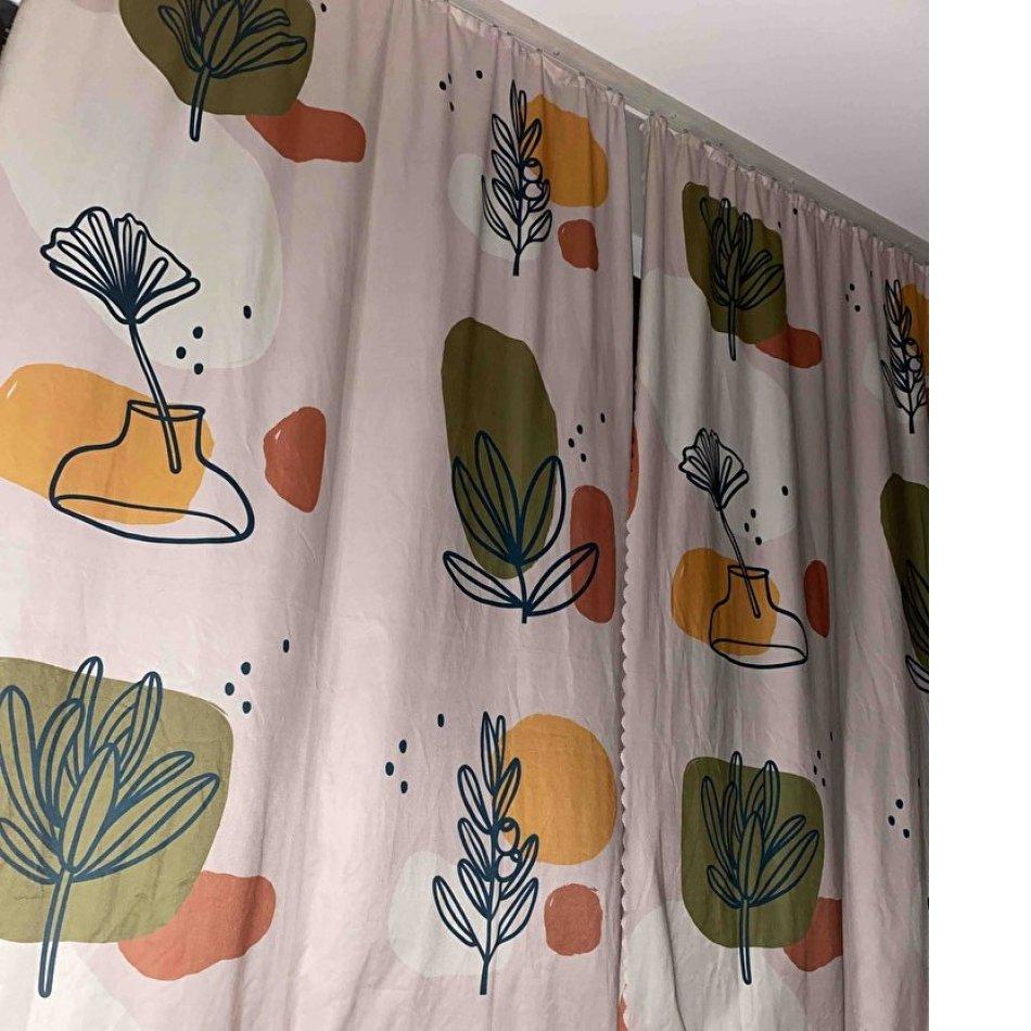 Curtain Backdrop Curtain 140 X 270 Cm Digital Printed Curtain