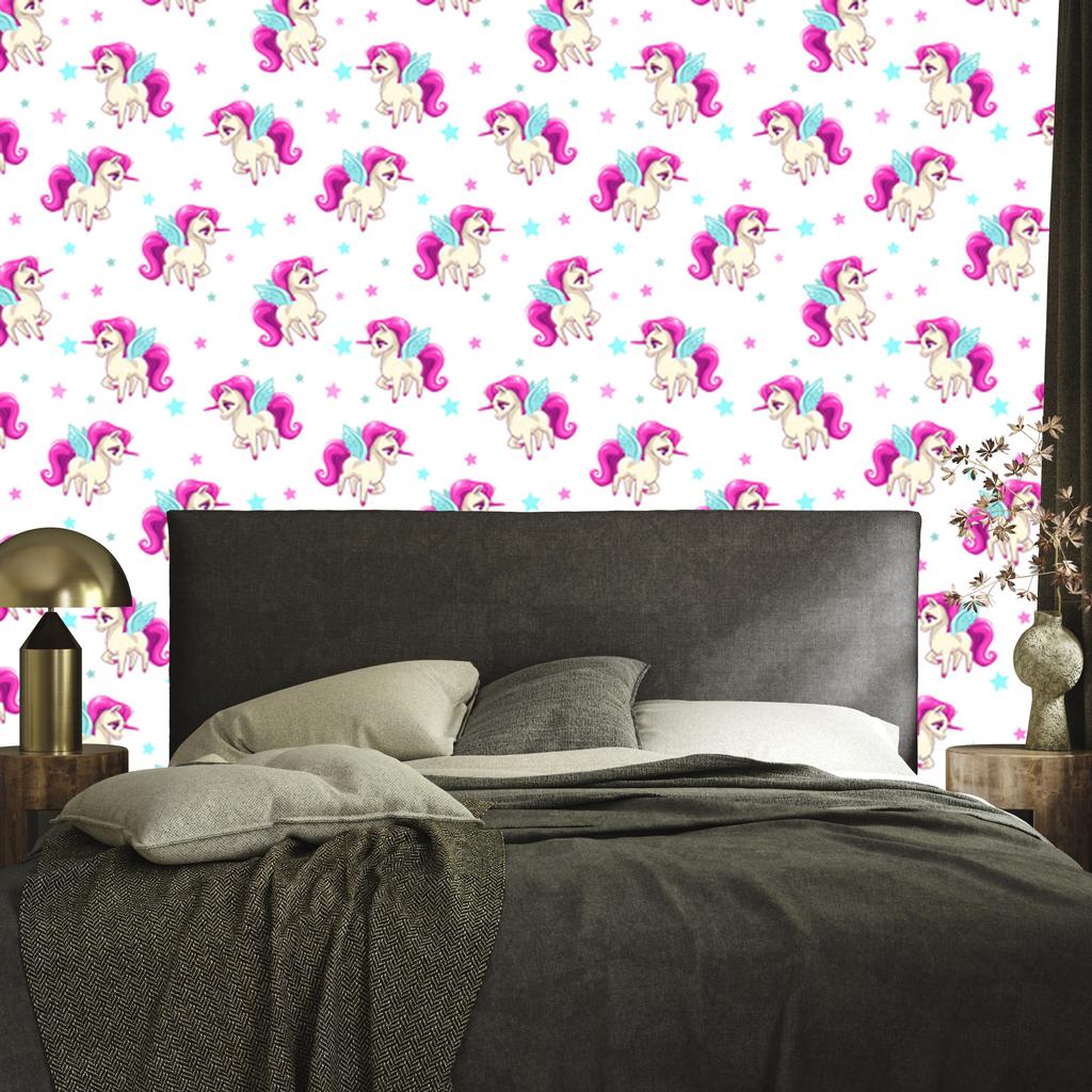 Flying Unicorns and Stars Wallpaper for Living Room and Bedroom 50x1000