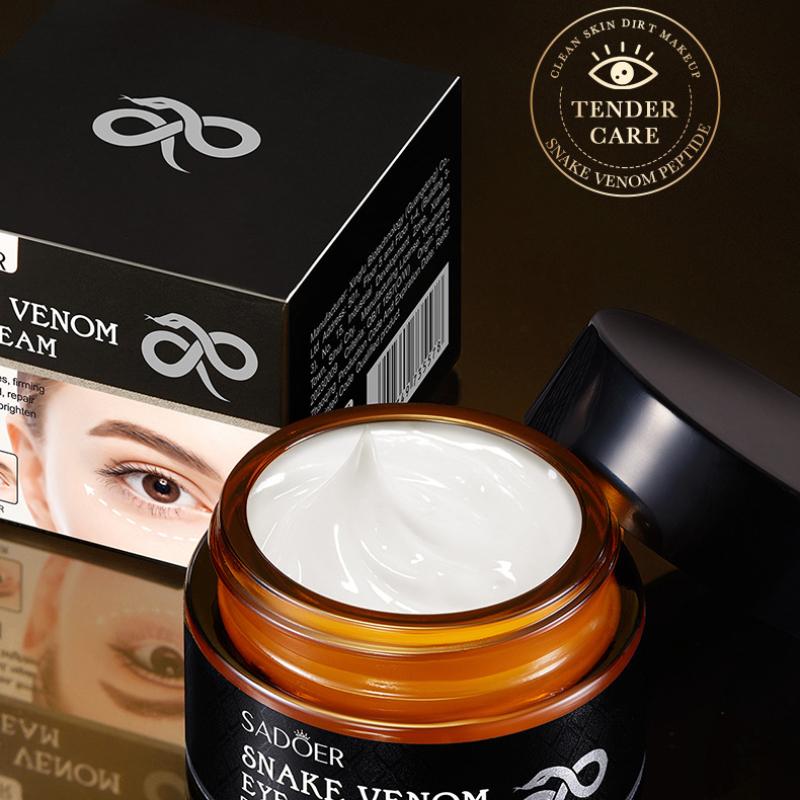 Крем для кожи вокруг глаз с пептидом змеиного яда SADOER Увлажняющий и увлажняющий, устраняет темные круги, мешки под глазами и узоры под глазами