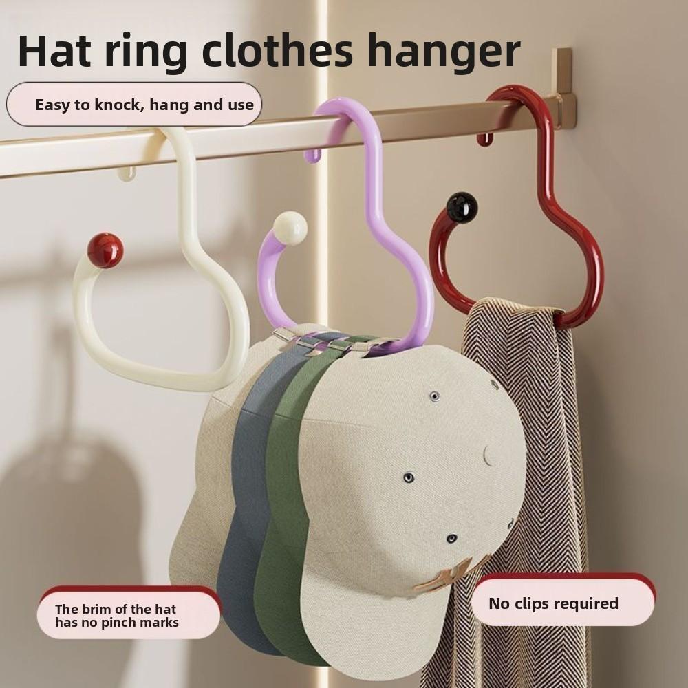 Non-marking Hat Storage Hook Dopamine Scarf Towel Tie Hanging Rack Durable Hat Hook for Cloakroom