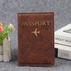 Дневник для удостоверений личности с застежкой в ​​виде самолета, дорожный кошелек из искусственной кожи, с несколькими отделениями для карт, чехол для паспорта, дорожная обложка для паспорта для мужчин и женщин.
