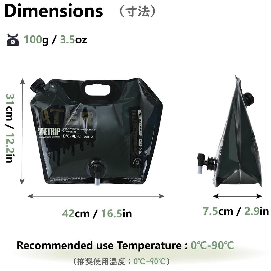 JEELAD Вода Вода Поли Вода Большой Предотвращение Катастроф Моющийся Бак, Кувшин, 8л, Бак, Мешок, Вместимость, Складной, Товары, На Открытом Воздухе, Легко Наливать Кран,