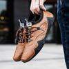 Men's Luxury Leather Shoes Luxurious Trendy Durable Shoes Parties Commuting Daily Work Comfortable Flat Bottom Walking Shoes