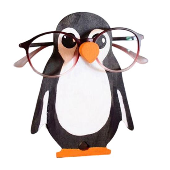 Деревянный держатель для очков в форме тигра, кролика, пингвина, быка, органайзер для очков, подставка для очков, домашний декор