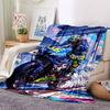 1pc Motorcycle Racing Blanket Lightweight Flannel Blanket Throw Blanket For Sofa, Bed, Travel, Camping, Livingroom, Office, Couch