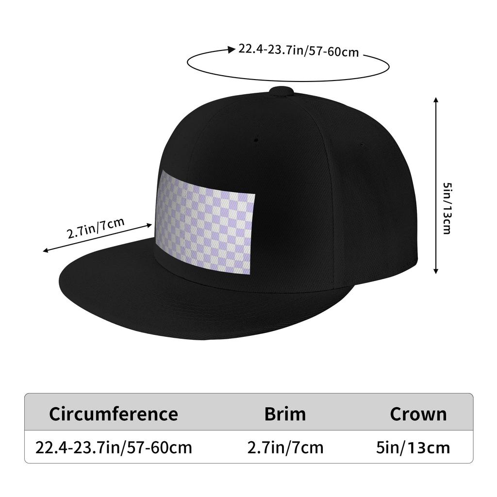 Белые и светло-лавандовые фиолетовые клетчатые бейсболки Snapback Бейсбольные кепки Повседневные Кепки для улицы для унисекс и Женщин Унисекс