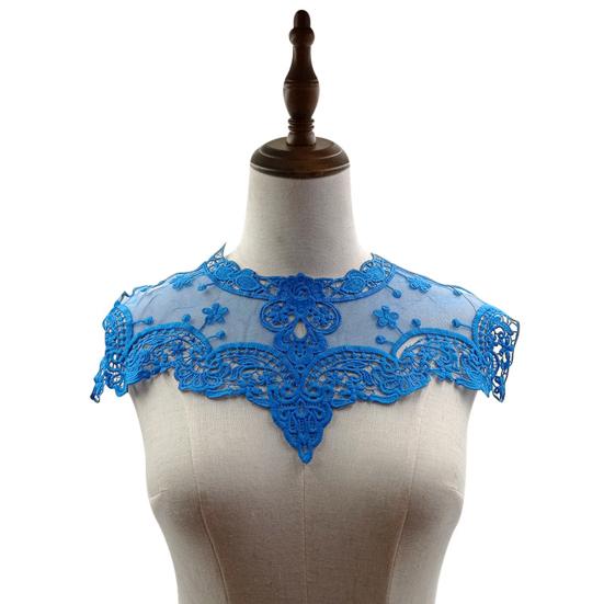 Полезная сетчатая аппликация, процесс вышивки, декоративный моющийся поддельный воротник, пришивная нашивка