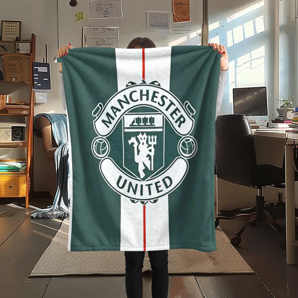 Man Utd Print FlAannel Blanket, High quality Comfortable for All Seasons, Home Decor, Warmth and Comfort