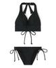 Swimwear Bikini Natural But Firm Up Black [Sanai Paradise] Set, [Natural Bra], Non-wired Bikini, 55-53-3-1653,