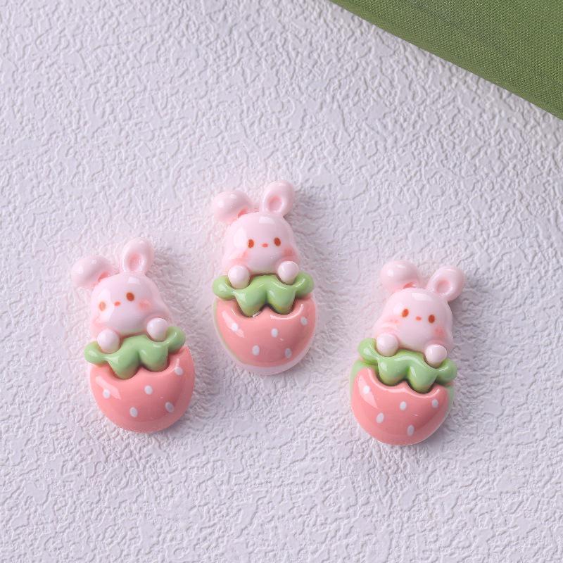 Заколка для волос и украшения из смолы в виде домика для клубники-кролика своими руками для детей