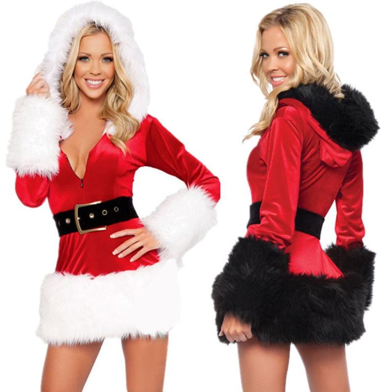 Christmas Uniform Temptation Sexy Suit, Christmas Cosplay Costume, Black and White $-2