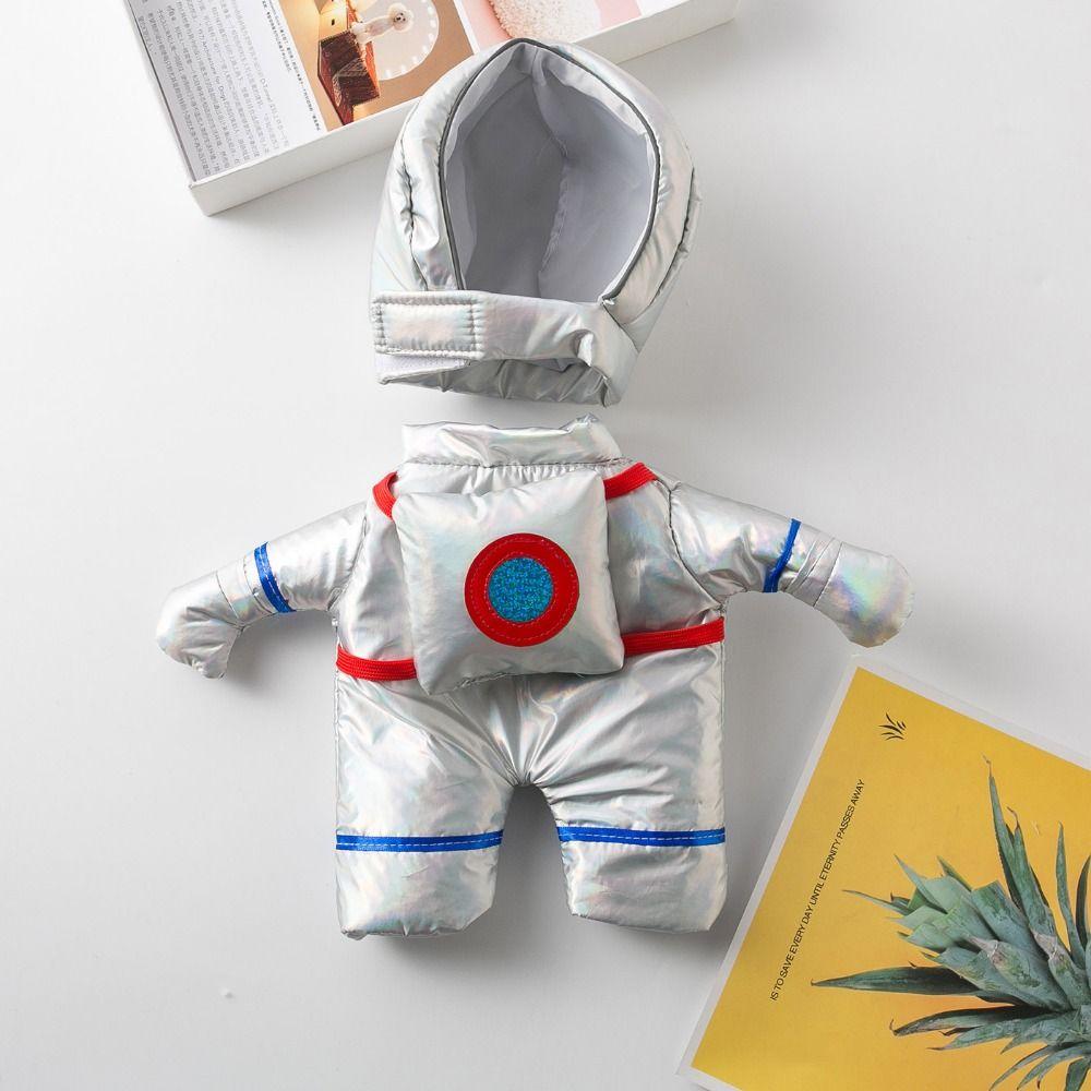 Siver Cat Clothes Astronaut Spacesuit Polyester Pet Transformation Outfit Halloween