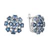 Silver Earrings with Artificial Tanzanite Nano 4.583ct (2100959)