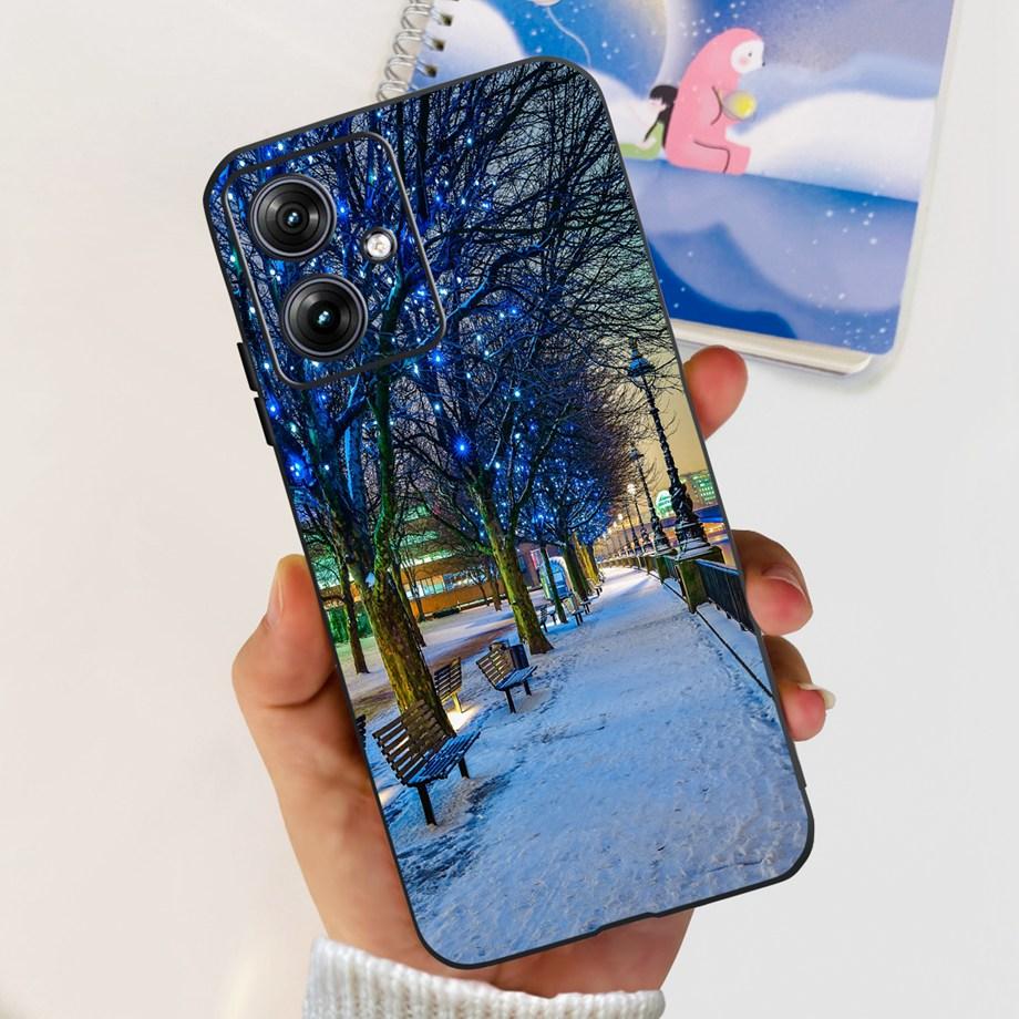 Чехол для Motorola Moto G54 5G Черный Матовый Жидкий Силикон На Motorola G54 MotoG54 G 54 Мягкий Чехол Леопардовый Принт Coques Fundas