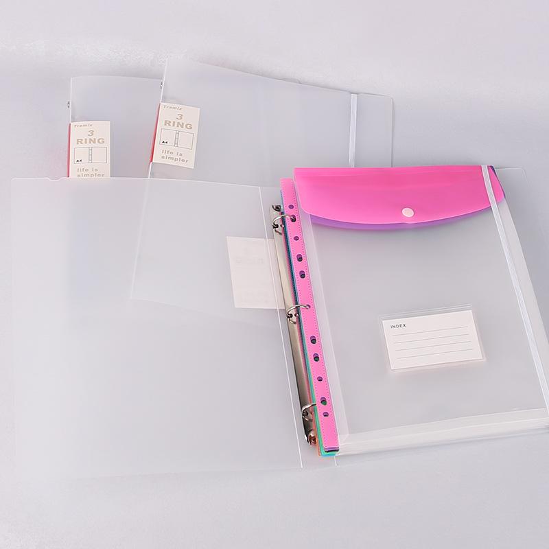 Clear 3-Ring Binder: Data Test Paper & Sheet Music Folder with Page-Turning Pockets