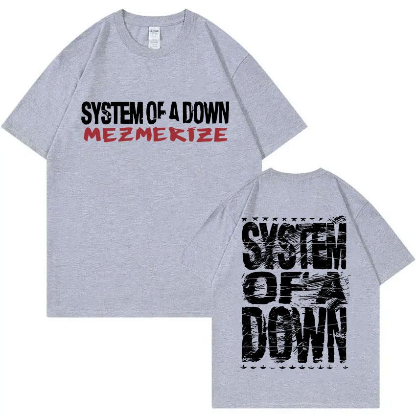 Футболка System Of A Down Ock Band Mezmerize Мужская и Женская Ретро Альтернативная Металлическая Музыка Футболка Модная Оверсайз Футболка