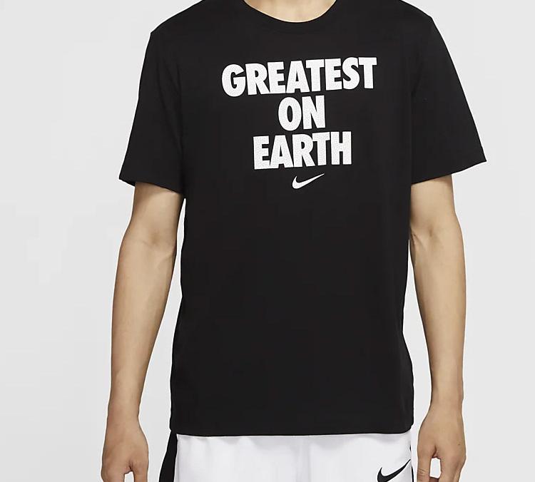 Nike Футболки Мужские Черные С Круглым Вырезом Умеренный Прямой Крой CV1041-010