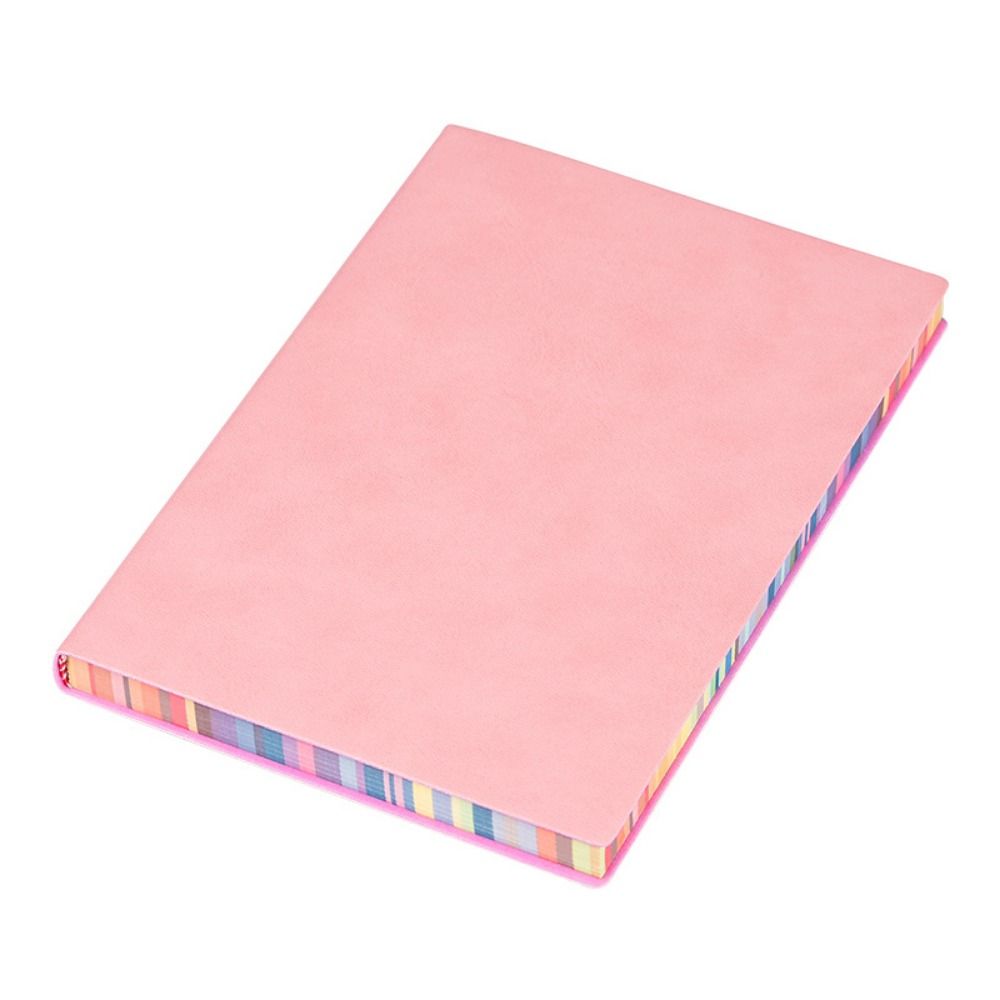 200 Pages Rainbow Edge Notebook Soft Leather Cover A6/A5 Students Notebook  Writing Notepad
