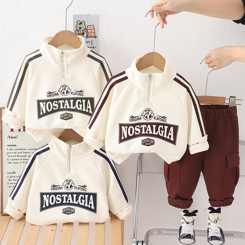 Kid's 2 Piece Printed Suit Short Sleeve Button Up Top Wide Leg Pants Suit Set Pajamas Home Casual Suit