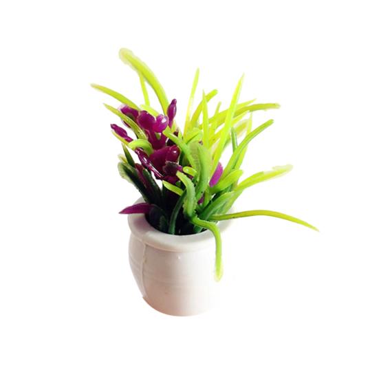 Мини-модель растения Масштаб 1/12 Домики для кукол Растения Реалистичные Микропластиковые горшки для домиков кукол Садовые аксессуары Сказочный сад Декор патио Миниатюрный