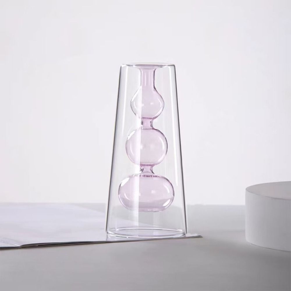 Creative Colored Glass Vase Nordic Style Hydroponic Flower Pot Home Decorations