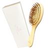 Feevera Natural Bamboo Hair Brush Ощущение, будто она крепко касается кожи головы Расческа для волос из бамбука Расческа с бамбуковыми штифтами Блестящая статическая косметическая щетка для ухода за волосами