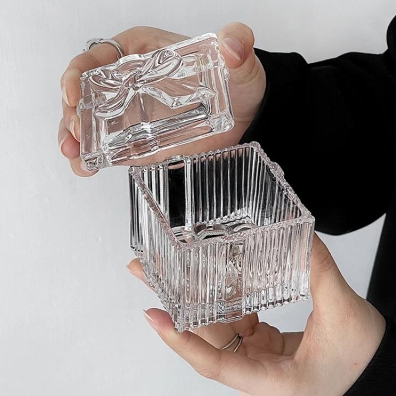 Стеклянная шкатулка для украшений в форме сердца с европейским рельефом, в стиле ретро, для хранения дома, декоративные украшения