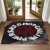 Red Hot Chili Peppers Design Crystal Velvet Rug Soft Decorative Mat for Bedroom Entrance
