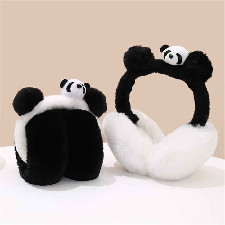 Adjustable Ear Warmer Warmth Cartoon Panda Ear Muffs Thicken Warm Ear Covers for Cold Weather Various Occasion All Age