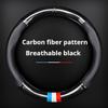 Carbon Fiber leather Steering Wheel Cover For Citroen C1 C2 C3 C4 C5 C6 C4L Berlingo Picasso Aircross Sega Ely See Accessories aik256