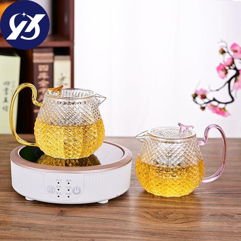 Hammered High Borosilicate Glass Teapot Teacup Set Household Teapot
