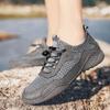 Men’s Outdoor Hiking Shoes Grey Driving Shoes Khaki Casual Slip on Summer Black Mesh Shoes Plus Size 45 46