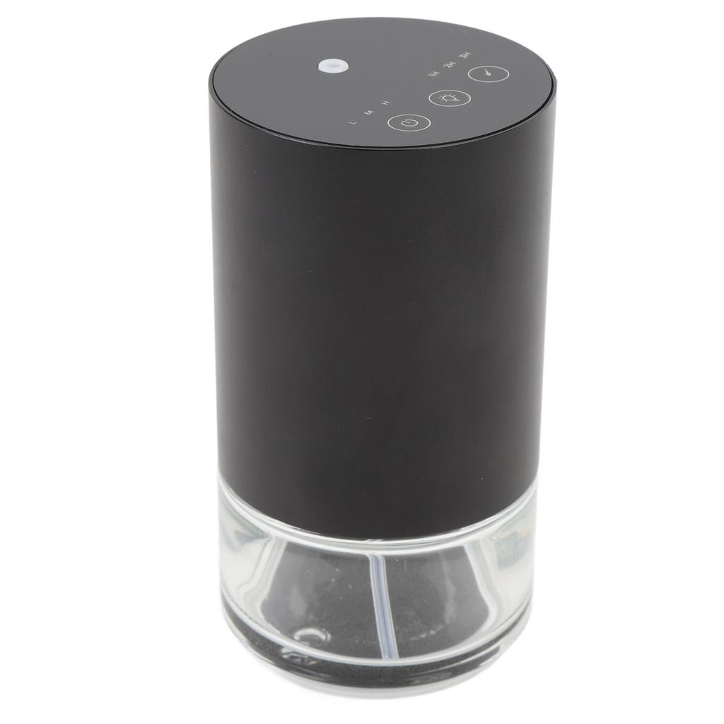 Essential Oil Diffuser with Night Light Black 100ml Timing Touch Control Waterless Cordless
