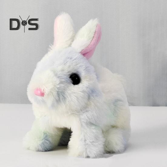 Electronic Rabbit Toy Interactive Electronic Pet Plush with Sounds And Movements Animated Walking Wiggle Ears Handmade Bunny Toys Gift for Toddlers