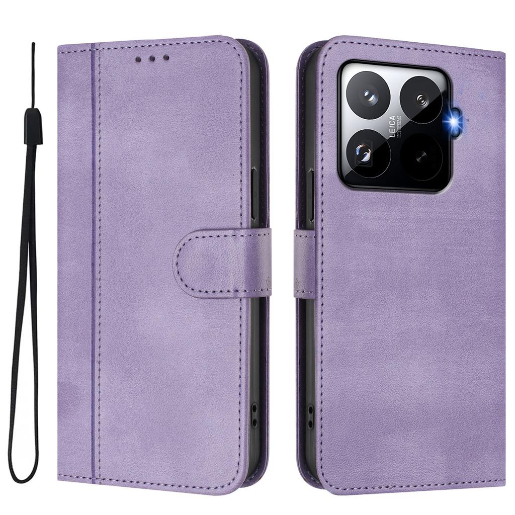 For Xiaomi 15T Pro Cases Wallet Stand Retro Texture Leather Phone Cover with Lanyard
