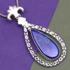 Pendant Lapis Lazuli Silver Jewelry 2.5" Gemstone  Handmade Sterling Silver