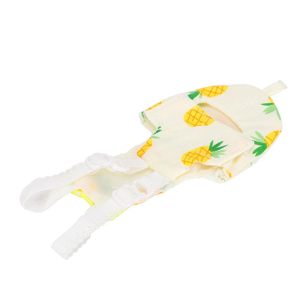 Милая одежда для подгузников Pet Bird, которую можно стирать, подгузники для мочи, летный костюм для мини-попугая L ананас