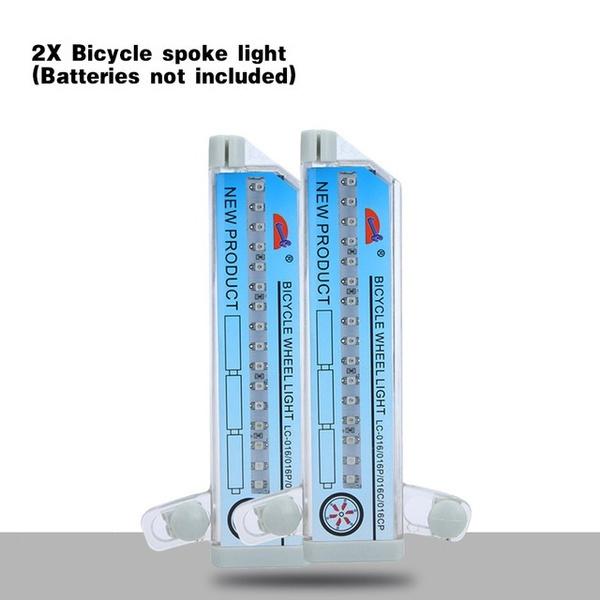 Светильник на колесо велосипеда, двухсторонний, 32 светодиода, цветной светильник на колесо велосипеда для горного велосипеда, спицовый светильник