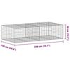 VidaXL Gabion Basket with Lid 200x100x50 Cm Galvanized Iron, Gabion Wall, Gabion Retaining Wall, Fence In 3295179